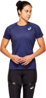 Front Top view of W KNIT SS TOPS, PEACOAT