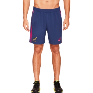 Front Top view of SB TRAINING SHORT REPLICA, INDIGO BLUE