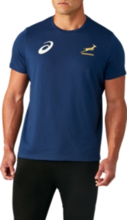 Front Top view of SB TRAVEL TEE REPLICA, INDIGO BLUE