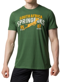 Front Top view of SB TIC TEE 1, OAK GREEN