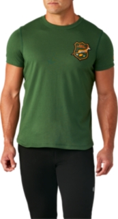 Front Top view of SB TIC TEE 2 (EMBROIDERED), OAK GREEN