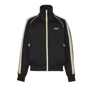美品 Onitsuka Tiger ジップアップジャケット 黒/白 L TRACK TOP
