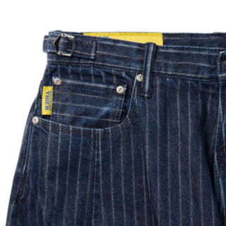 STRIPED DENIM PANTS
