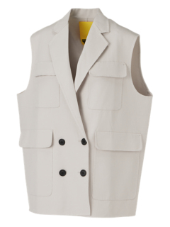 Blood Vest 愛と渦 Blauer Arden nylon sleeveless jacket with wadding padding