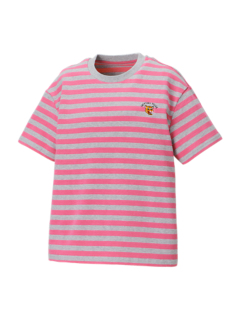 トップス Onitsuka Tiger WOMEN'S SHORT SLEEVE TOP Onitsuka Tiger WOMEN'S PRINTED TEE Cotton Crop Length PALE