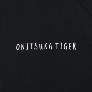 Onitsuka Tiger スウェット ブラック 猫デザイン Onitsuka Tiger スウェット ブラック 猫デザイン SWEAT TOP