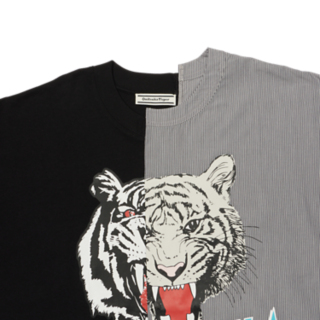 よしおか 9.1OZ JERSEY CAT PRINT TEE(M Black): Y's.｜THE SHOP YOHJI YAMAMOTO
