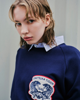 Onitsuka Tiger / スウェット/M/コットン/NVY/2183B394 SWEAT TOP