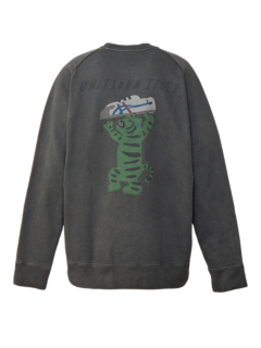 Zoom Image Gray WASHED SWEAT TOP Back View