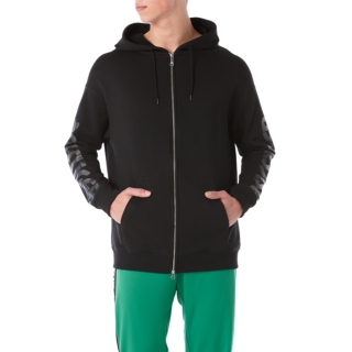 asics long coat fz hoodie