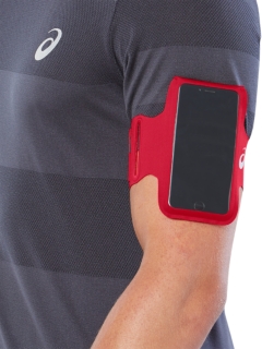 Front Top view of ARM POUCH PHONE, CLASSIC RED