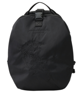 【良品】Onitsukatiger バックパック 虎グラフィック ブラック Onitsuka Tiger】BACK PACK グラフィック刺繍 バックパック