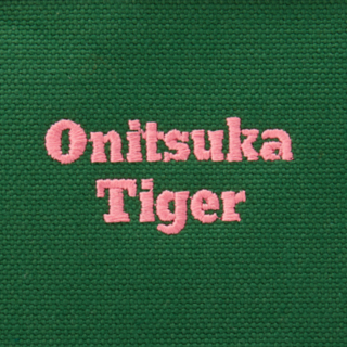 Onitsuka Tiger トートバッグ 緑/ピンク Onitsuka Tiger トートバッグ SMALL CANVAS TOTE BAG / スモール