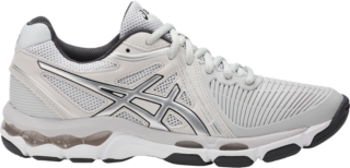 asics netball shoes grey
