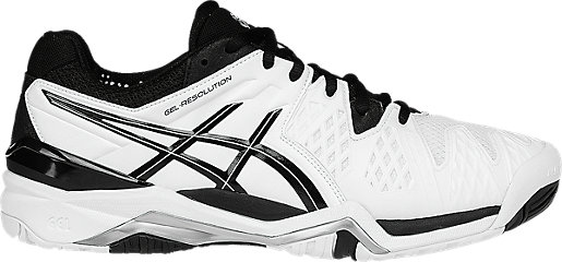 GEL-Resolution 6 | Men | White/Black/Silver | ASICS US GEL-Resolution 6 White/Black/Silver 3 RT
