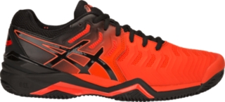 Men's GEL-RESOLUTION™ 7 CLAY | CHERRY TOMATO/BLACK | Tennis | ASICS Outlet