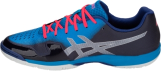 asics gel blade 6 men's shoes blue print silver