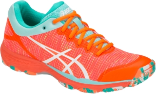 asics netball trainers orange