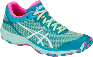 asics gel professional 14 4101 island blue netball trainers