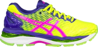 GEL-NIMBUS 18 | WOMEN | Flash Yellow/Pink Glow/Asics Blue | ASICS US