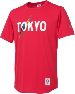 送料無料 Tシャツ（東京2020オリンピックエンブレム） レッド メンズ_XA239Xの画像