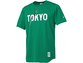 送料無料 Tシャツ（東京2020オリンピックエンブレム） グリーン メンズ_XA239X画像