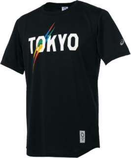送料無料 Tシャツ（東京2020オリンピックエンブレム） ブラック メンズ_XA239Xの画像